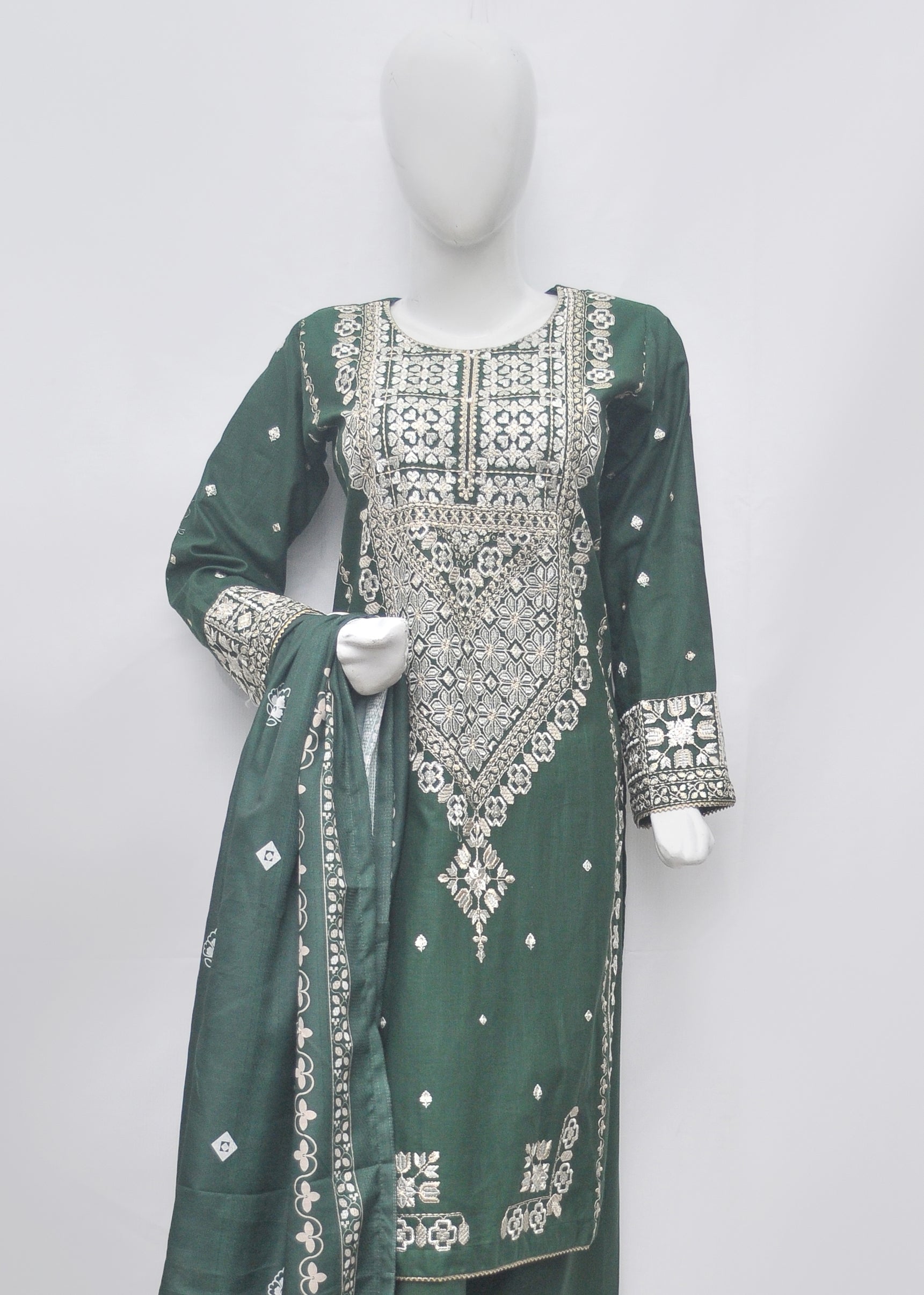 Embroidered Khaddar 3pc - Winter Collection