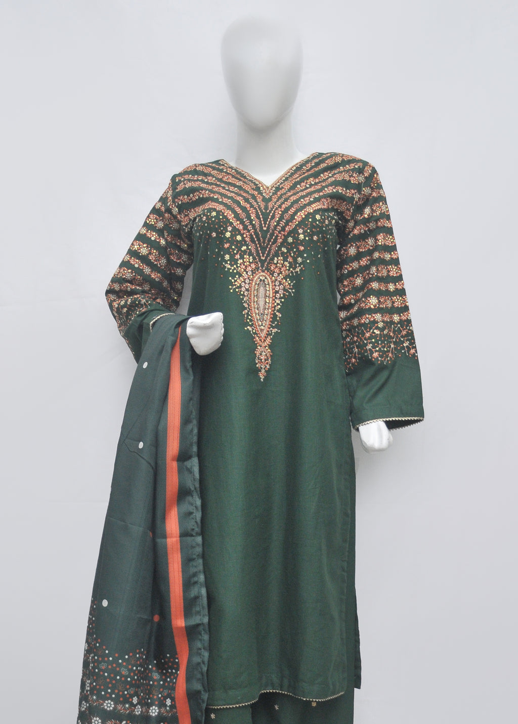 Embroidered Khaddar 3pc - Winter Collection