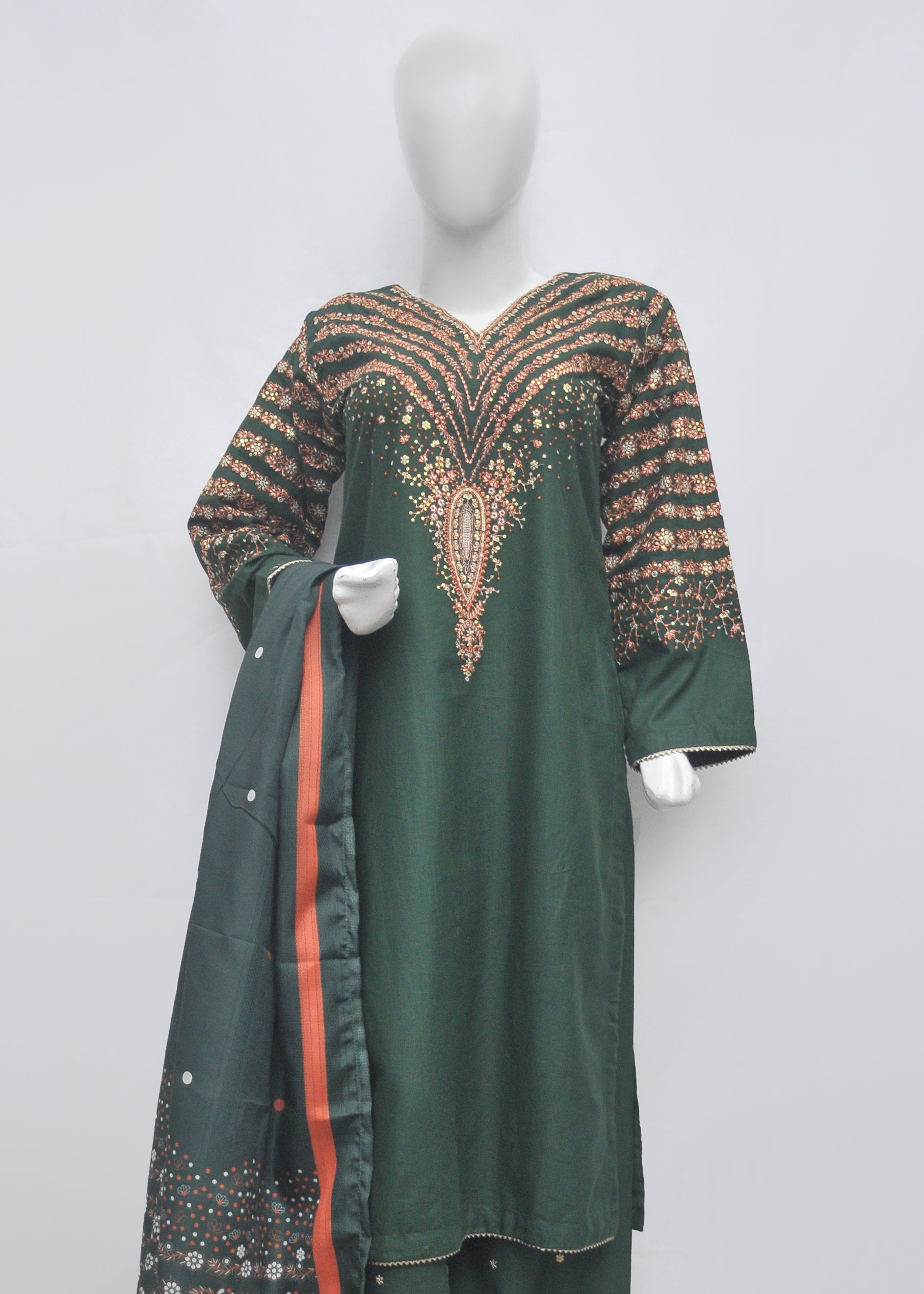 Embroidered Khaddar 3pc - Winter Collection