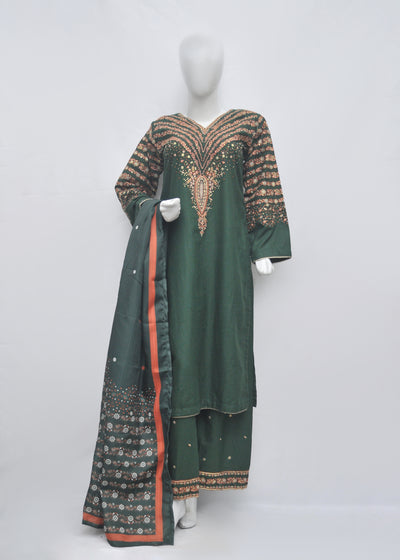 Embroidered Khaddar 3pc - Winter Collection