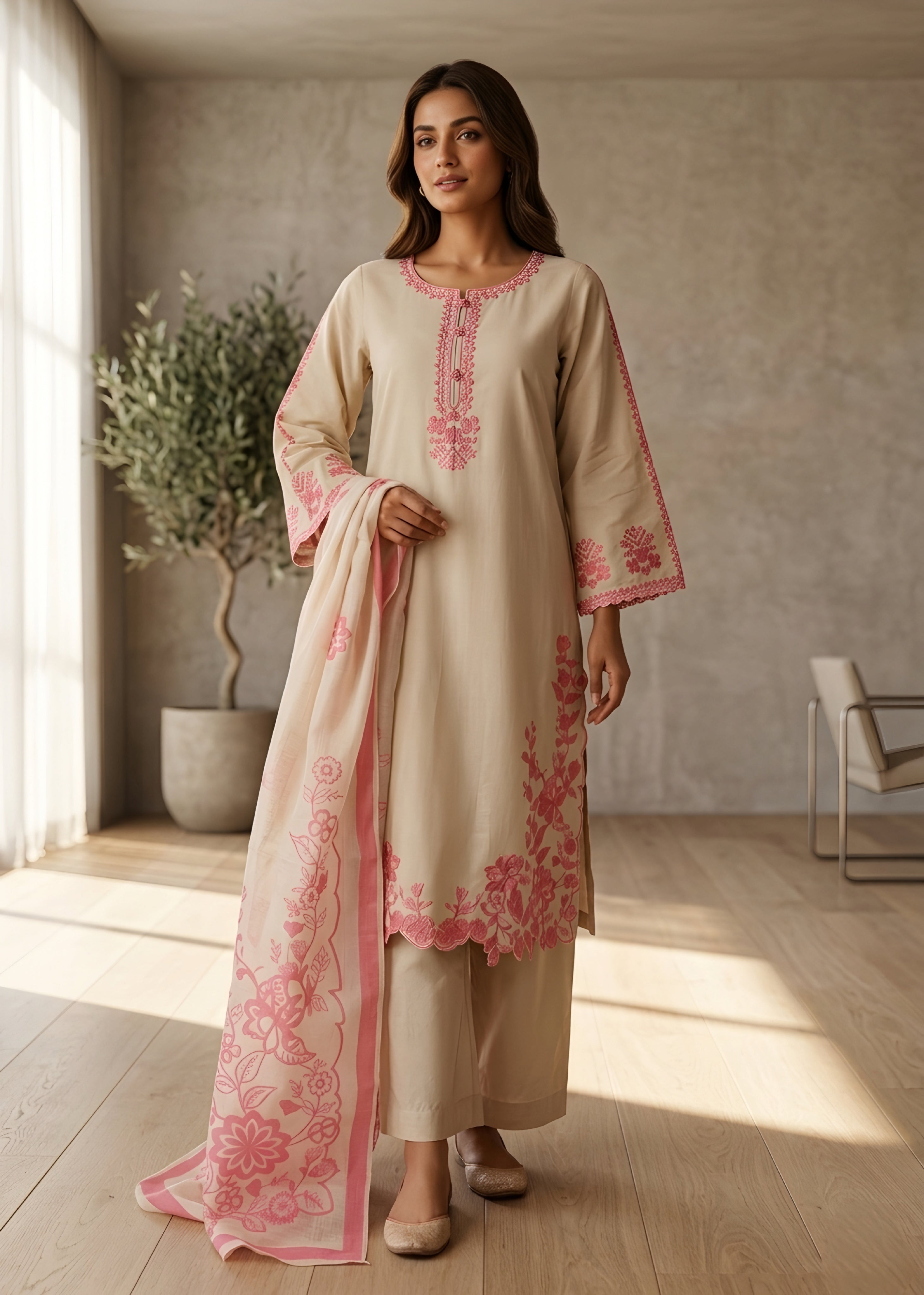 Embroidered Lawn 3pc
