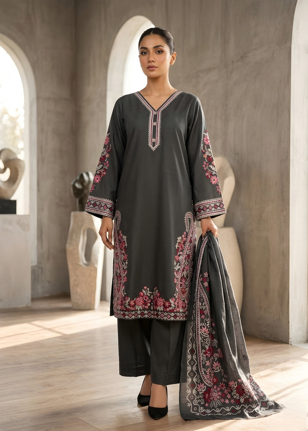 Embroidered Lawn 3PC