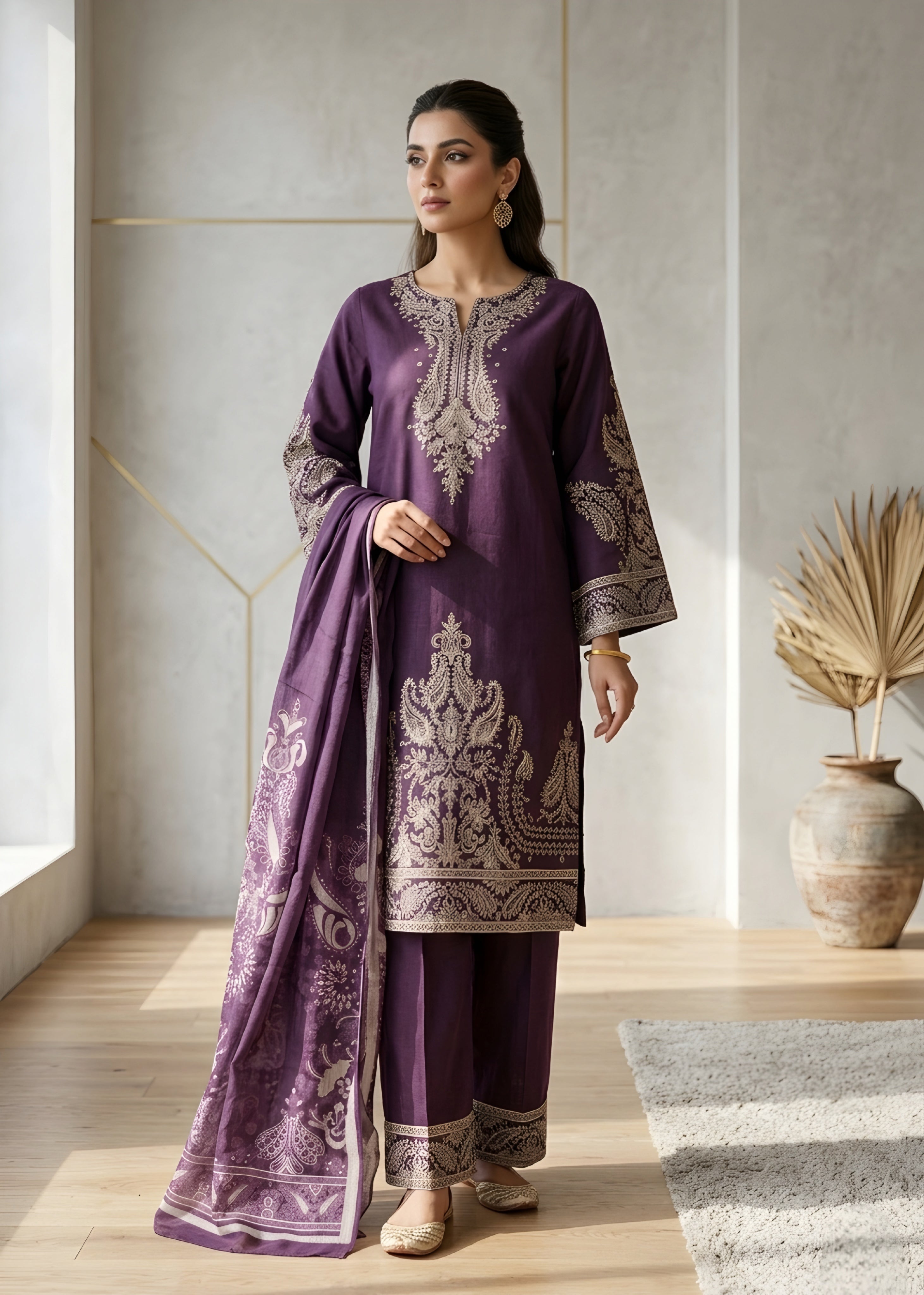 Embroidered Lawn 3PC