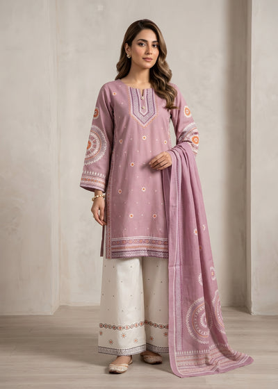 Embroidered Lawn 3PC With Farshi Shalwar